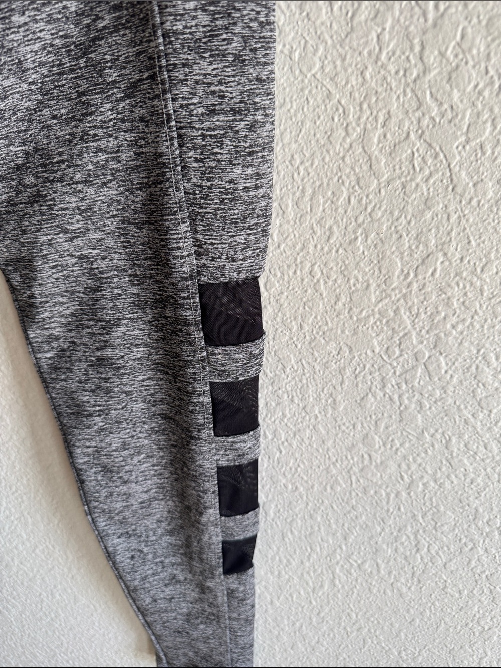 Always Gray Heather Leggings with Black Contrast Panels - Picture 5 of 7